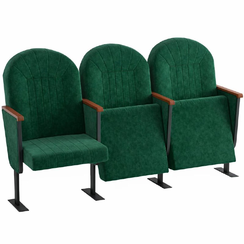 Крісло секційне MEBLIX "Пріор" з дерев'яними підлокітниками 3 секції